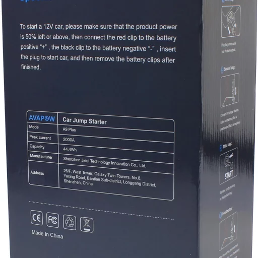 Avapow Jumpstarter A9 Plus 12V 2000 A 12000 mAh