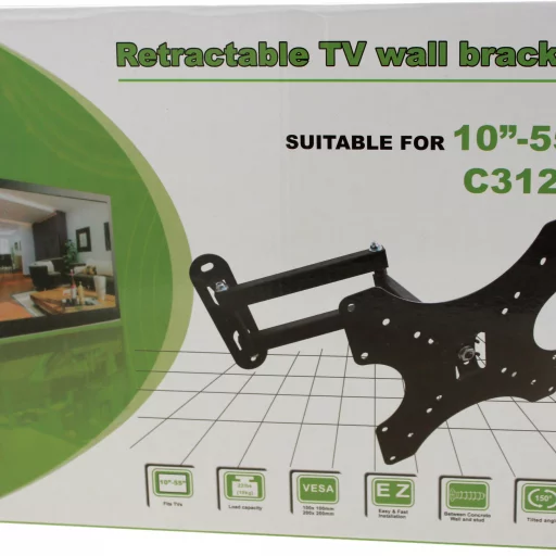 Svingbart veggfeste TV m/arm 10 kg