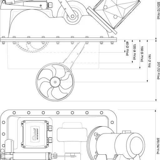 Quick BTR 185-85 24V nedfellbar thruster