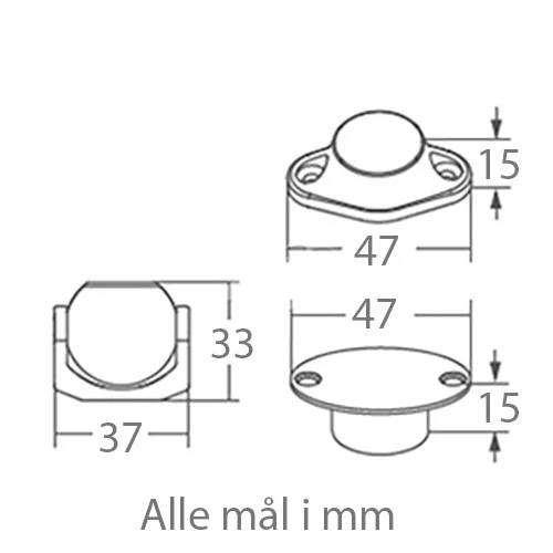 Dørholder m/magnet