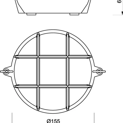 Skilpaddelampe messing, rund 155 mm
