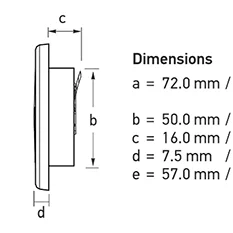 Hella EuroLED 75 Dual Colour Wht/Red syrefast spotlampe 12V