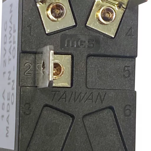 Vippebryter belyst, av/på