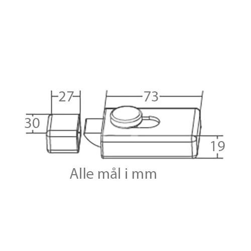 Dørlås fjærbelastet
