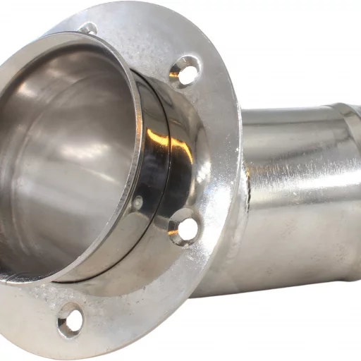 Eksosgjennomføring 45 grader 76 mm