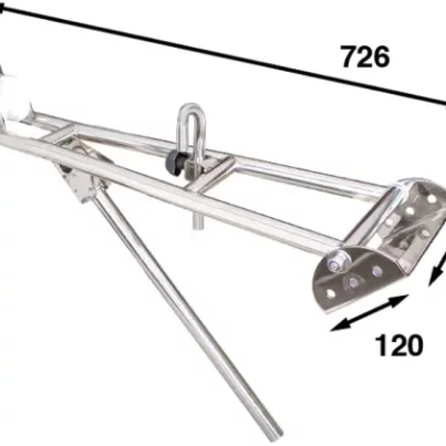 Ankerrulle m/støtte, inntil 20 kilo, syrefast