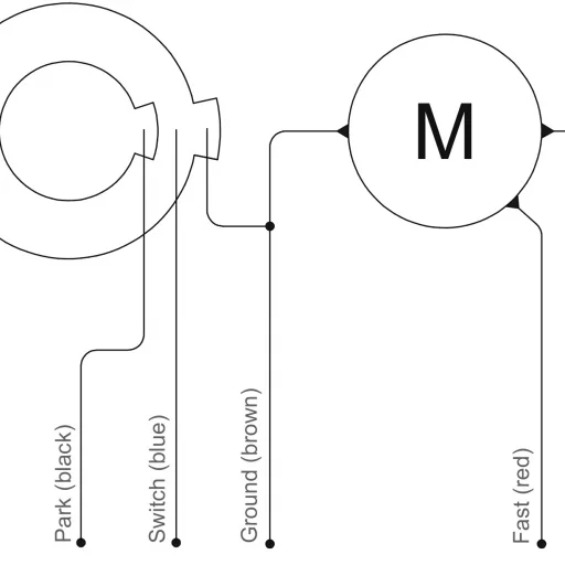 Roca W25 énakslet vindusviskermotor 12V