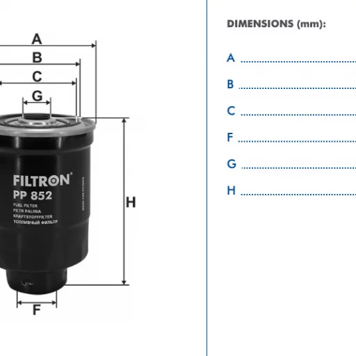 Filtron Drivstoffilter PP852