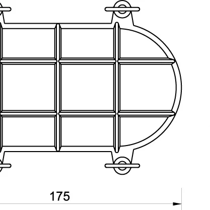 Skilpaddelampe messing, oval 175 mm