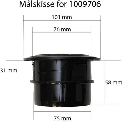 Varmluftdyse 75 mm