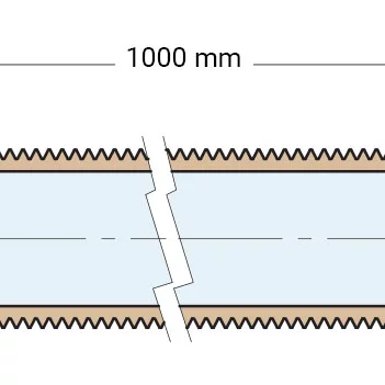 Guidi Gjenget rør messing 1 1/2"