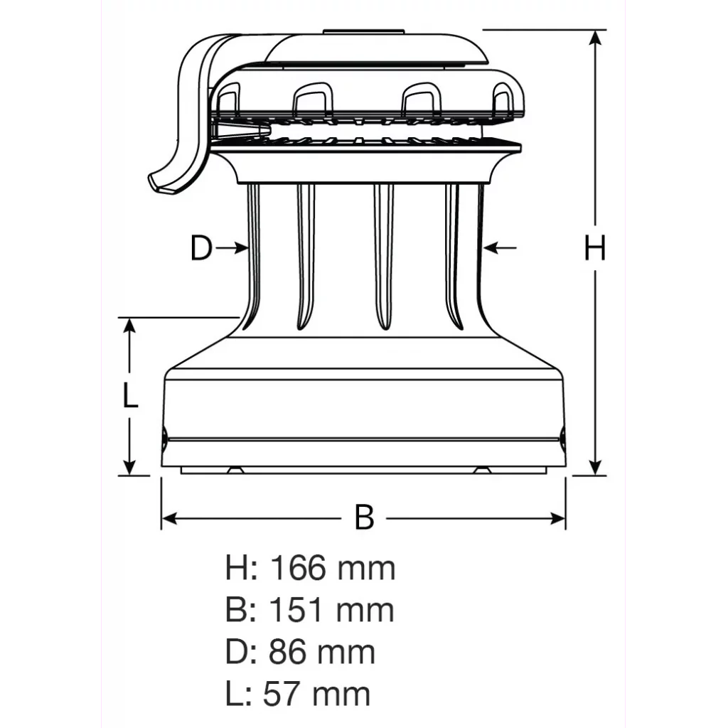 Ronstan 40QT Orbit Winch m/QuickTrim
