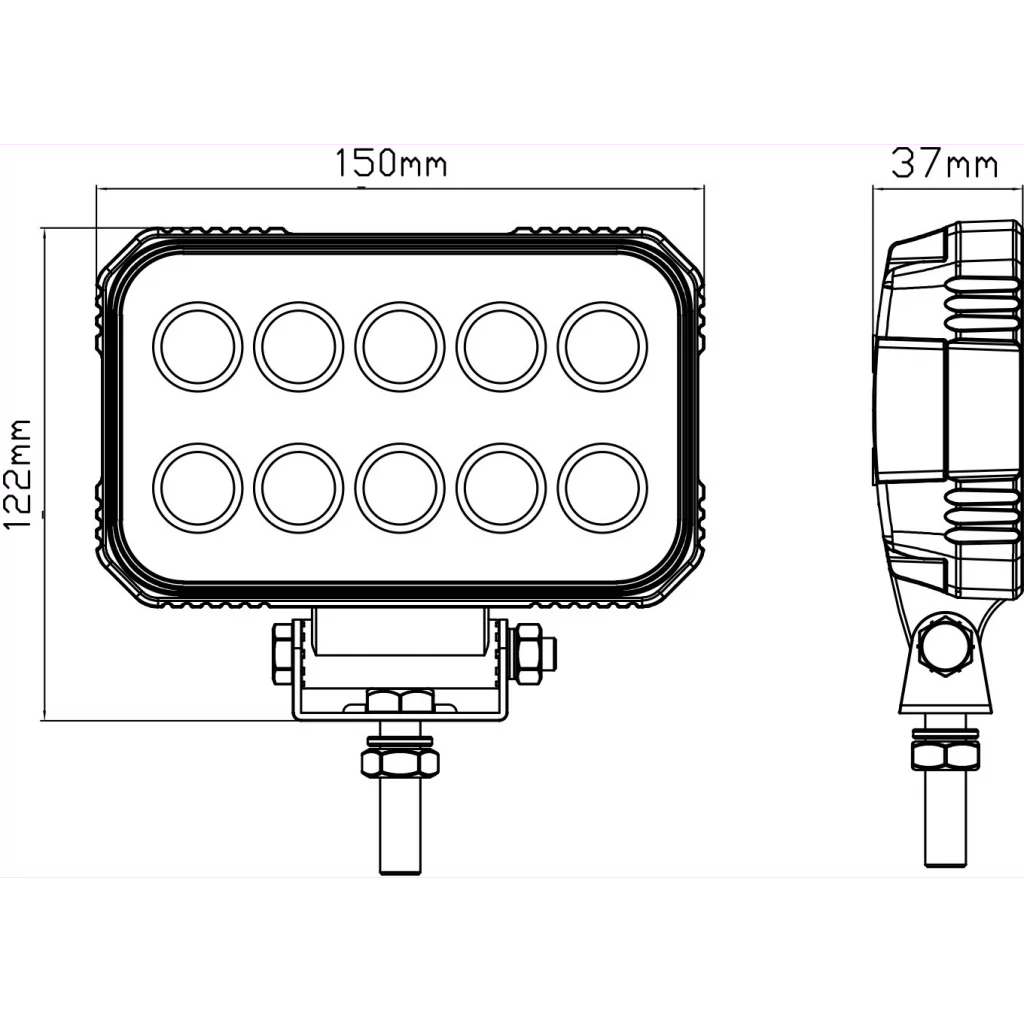 1852 Arbeidslys Flom LED 80W