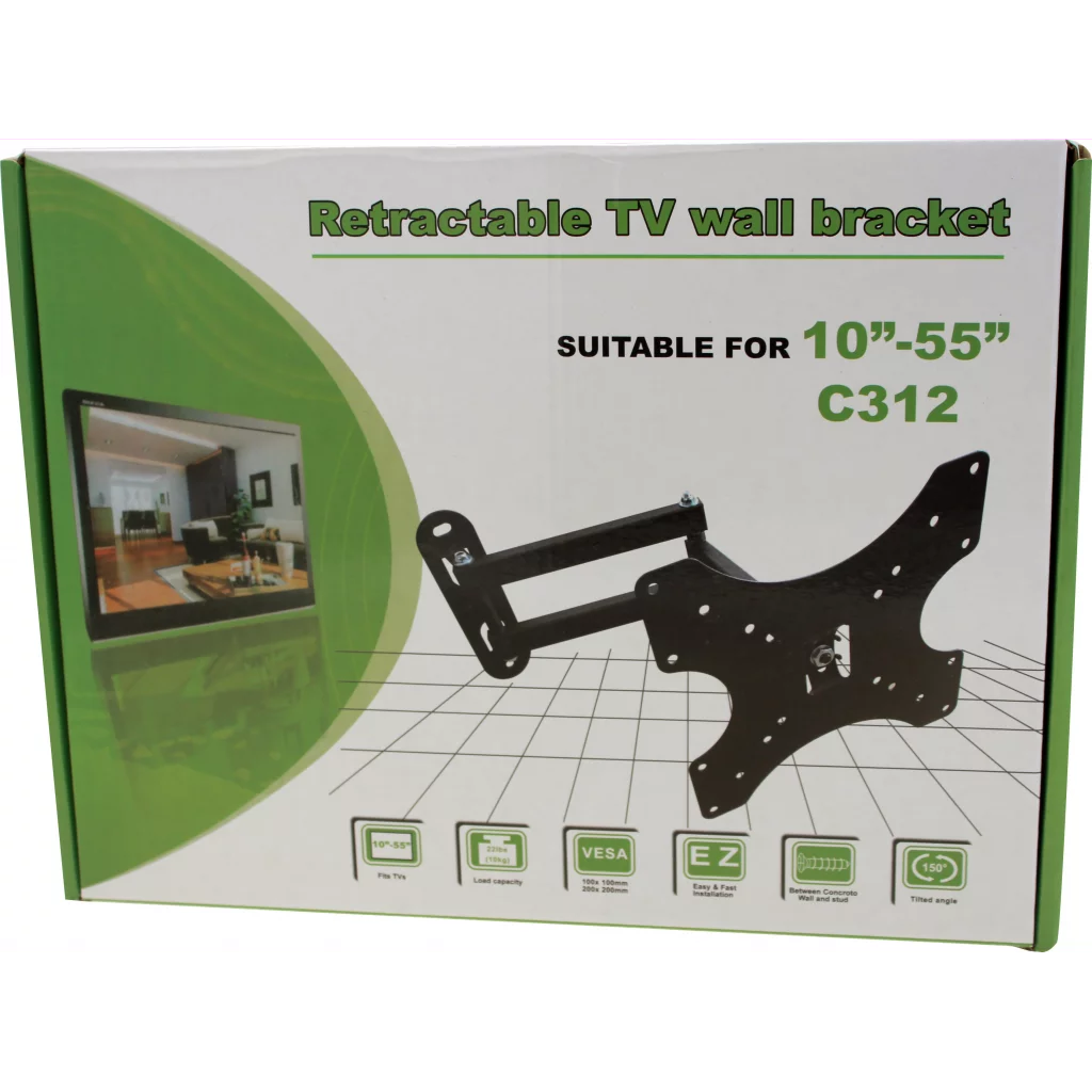 Svingbart veggfeste TV m/arm 10 kg