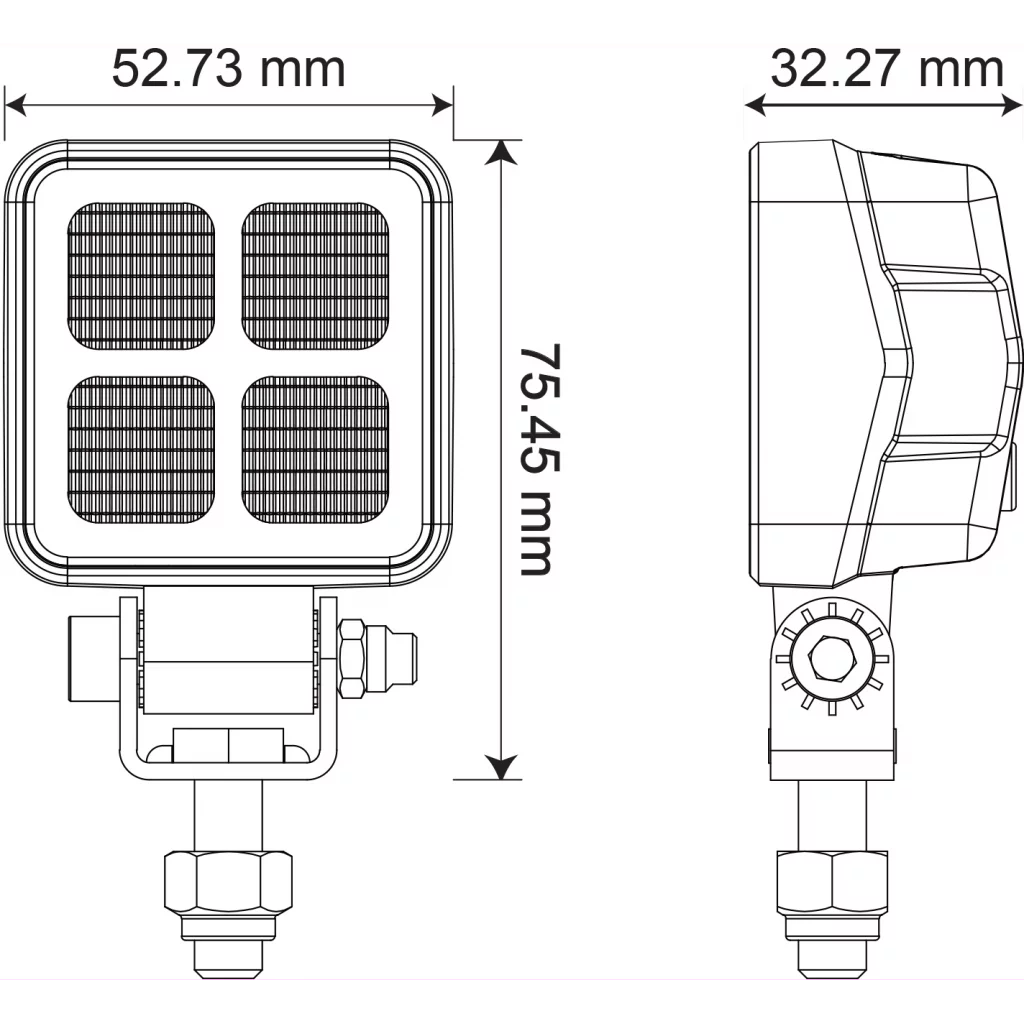 1852 Arbeidslys Flom LED minikube 12W