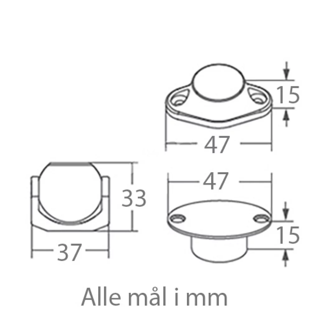 Dørholder m/magnet