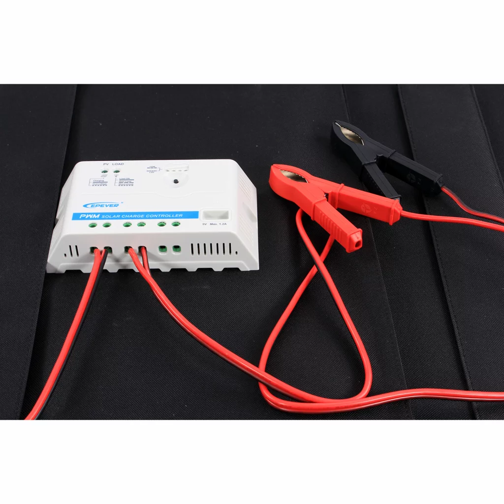 1852 Sammenleggbart solcellepanel m/regulator 200 W