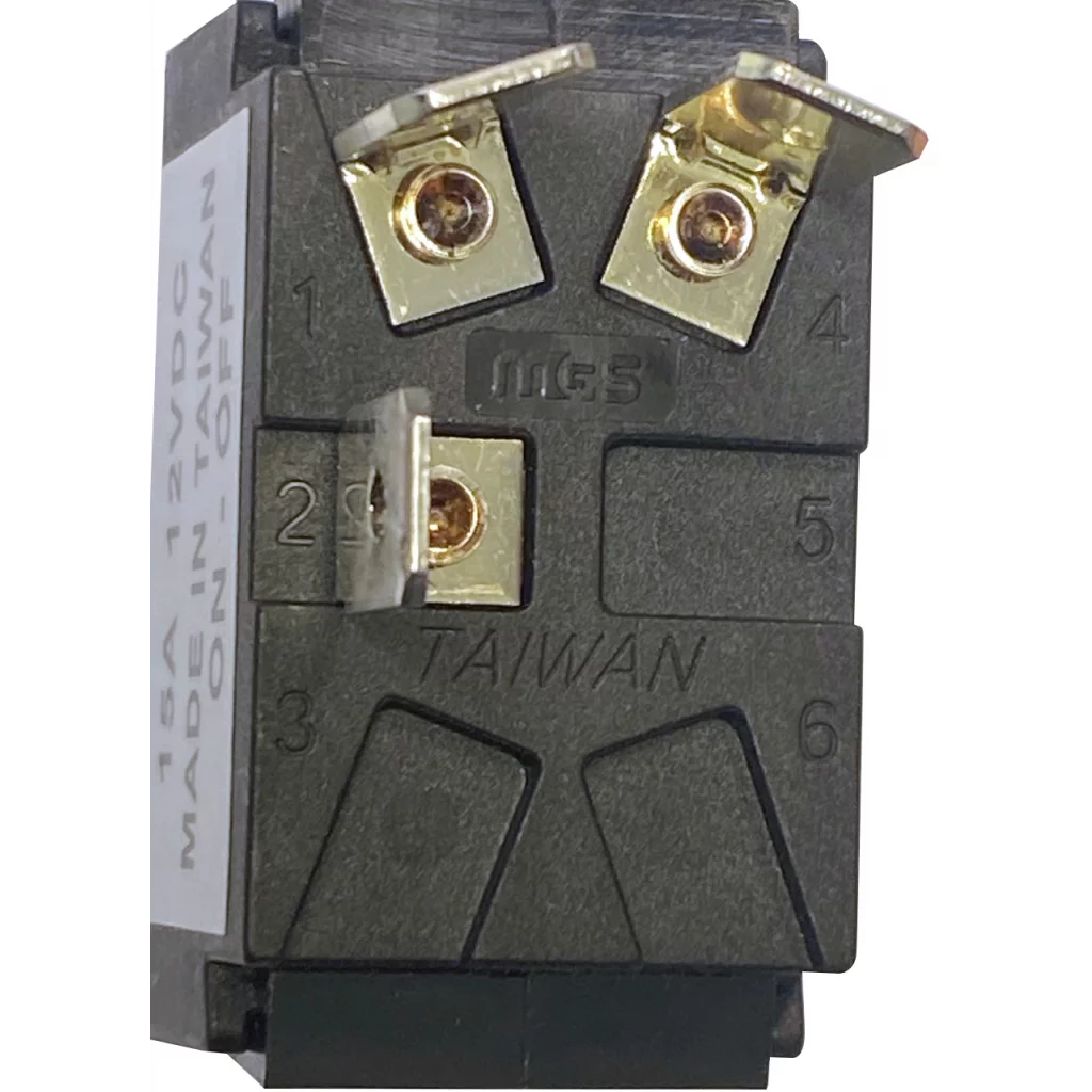 Vippebryter belyst, av/på