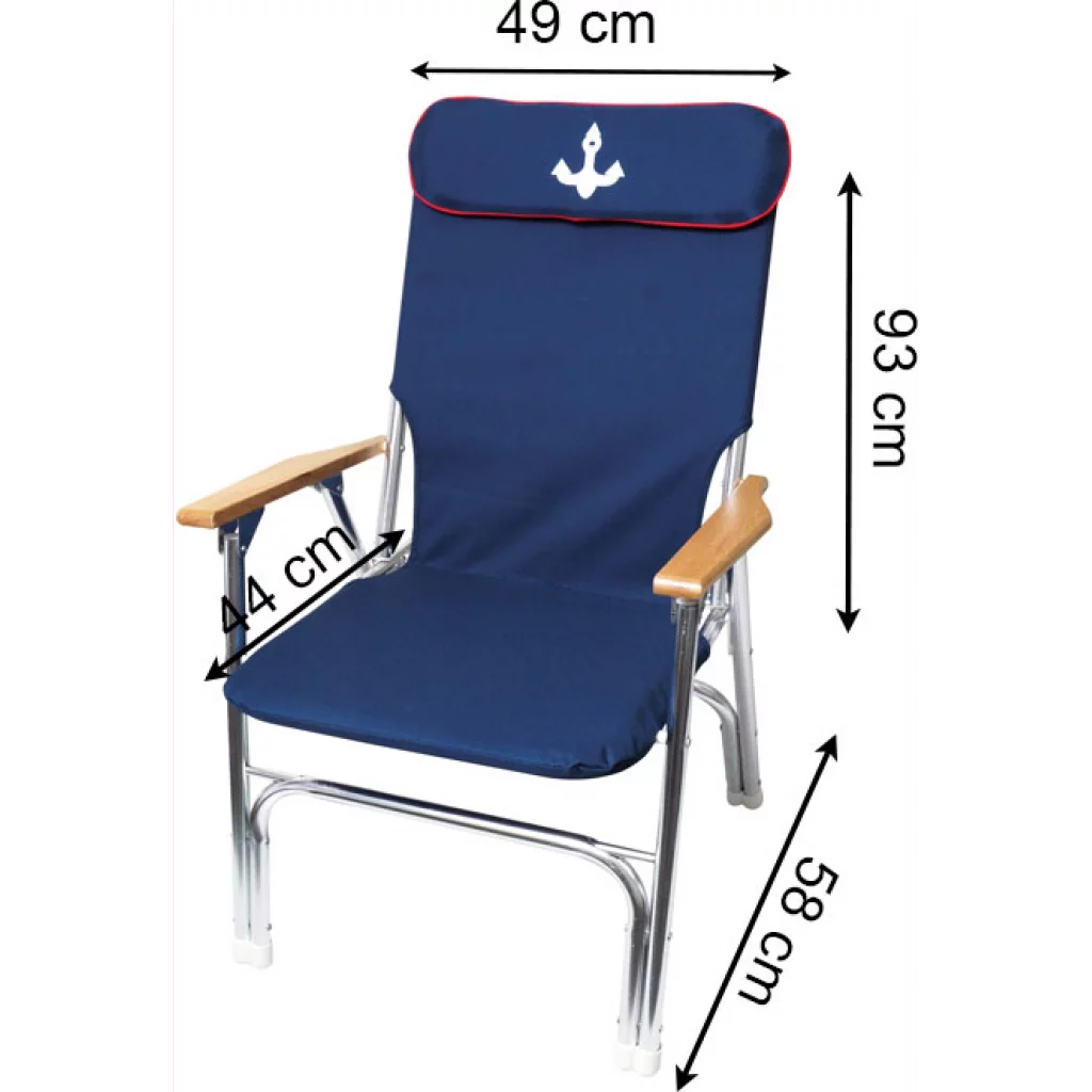 Dekkstol Royal, marineblå