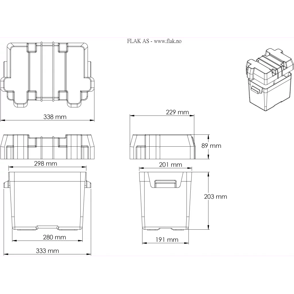 Batterikasse standard