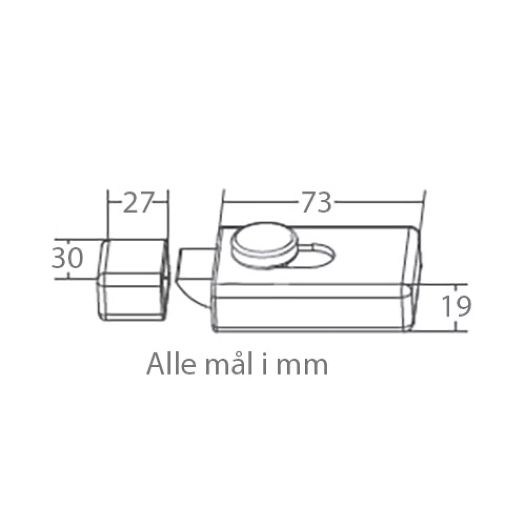Dørlås fjærbelastet