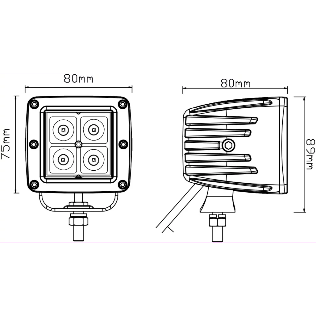 1852 Arbeidslys Flom LED 12W