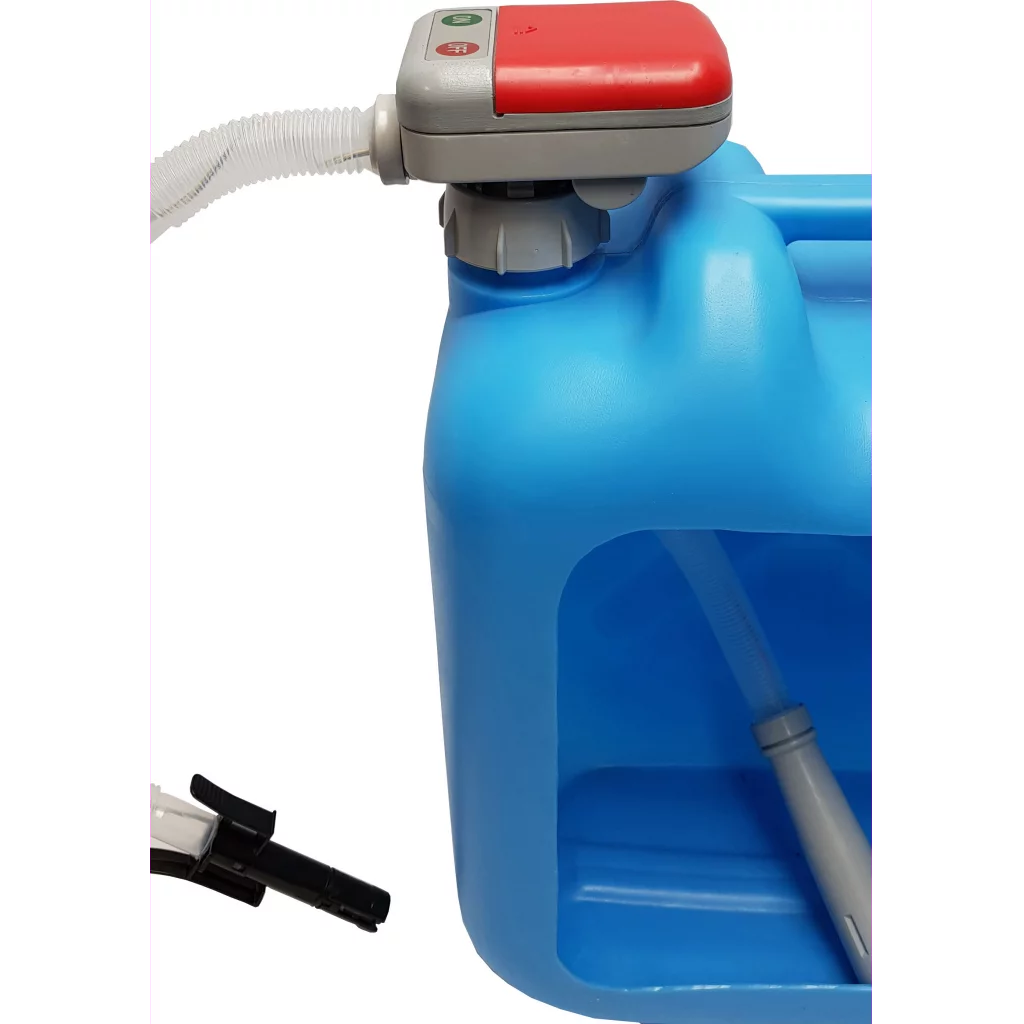 Pumpe batteridrevet m/autostopp til kanner