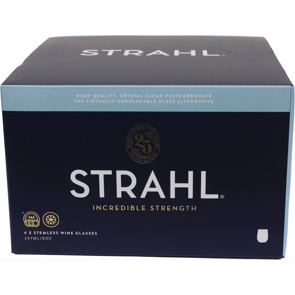 Strahl Vinglass u/stett gavepakke 247ml 4 stk