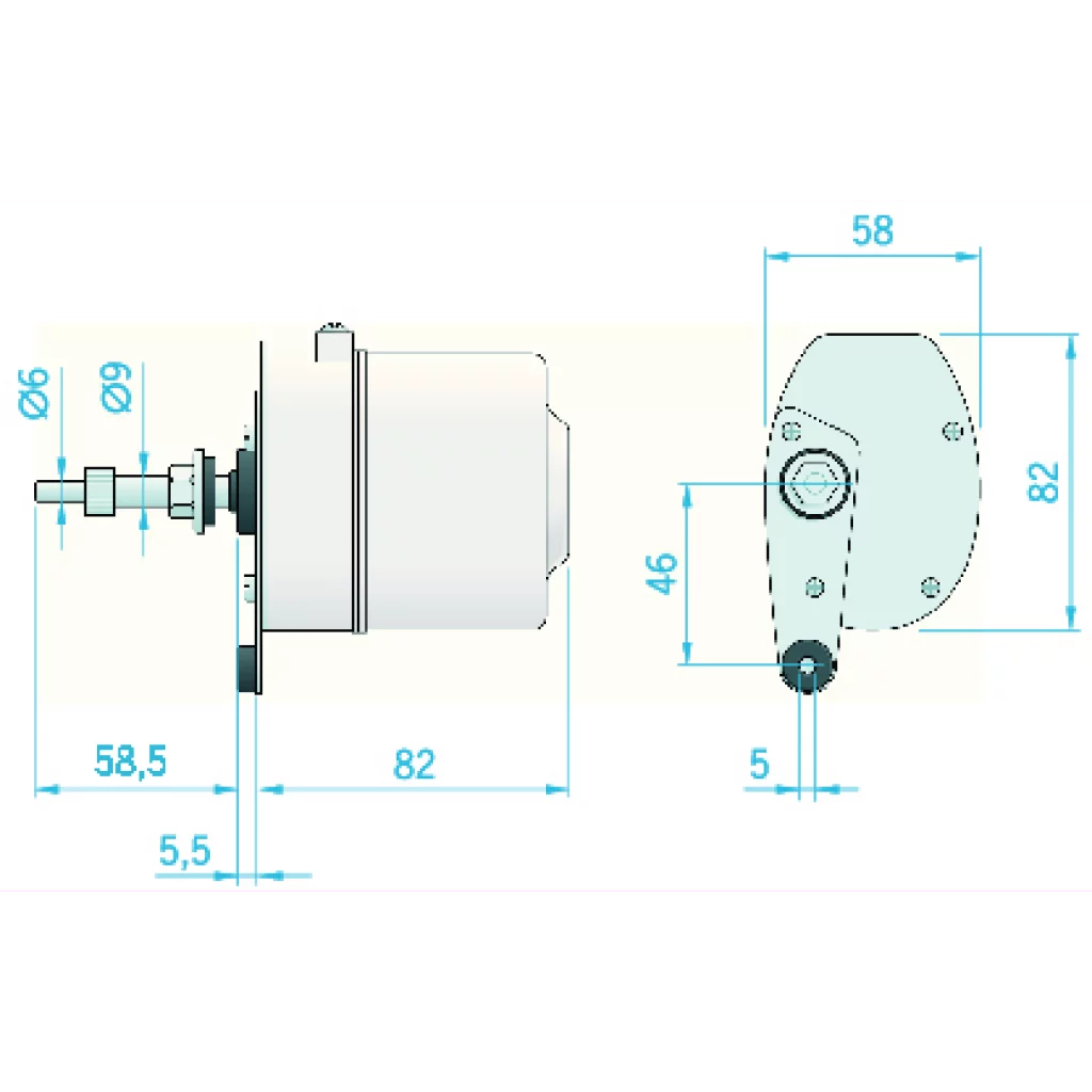 Roca W5 vindusviskermotor 12V