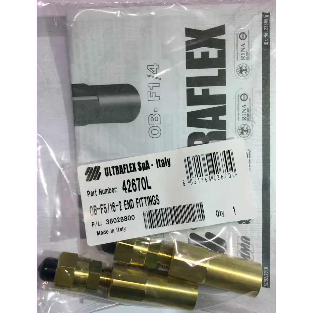 Ultraflex Slangetilkopling outb. m/mutter 3/8" gjenger