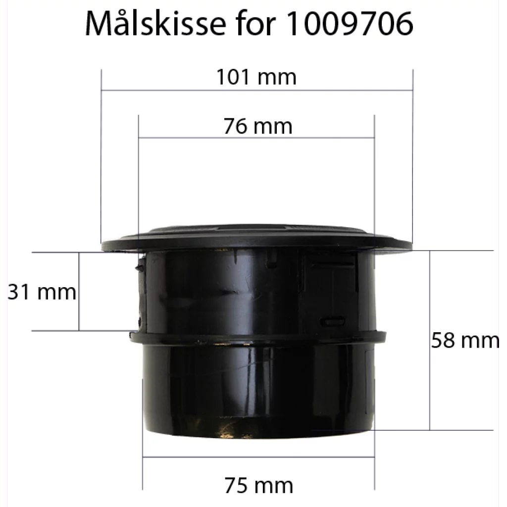 Varmluftdyse 75 mm