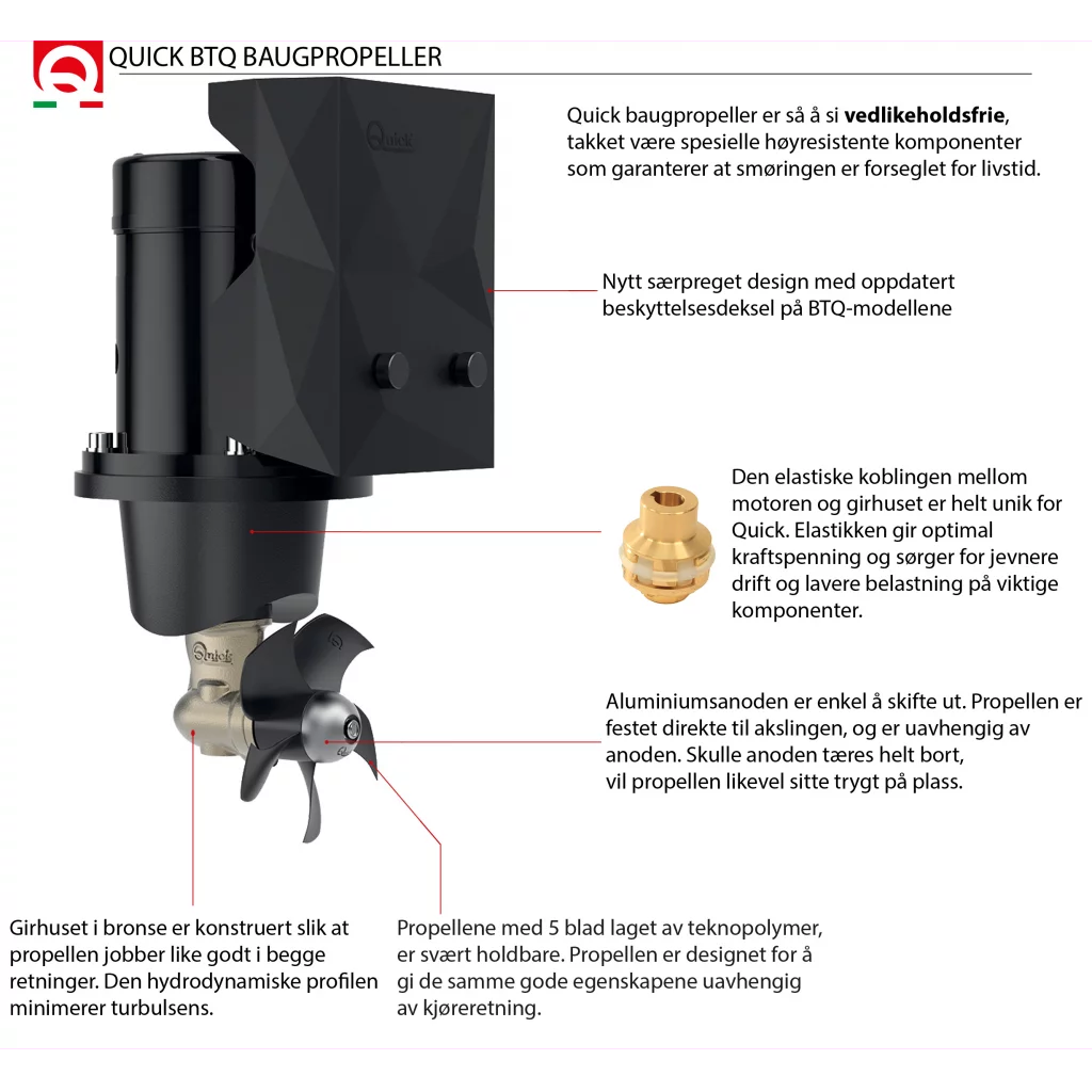 Quick BTQ 185-75 12V baugpropellsett