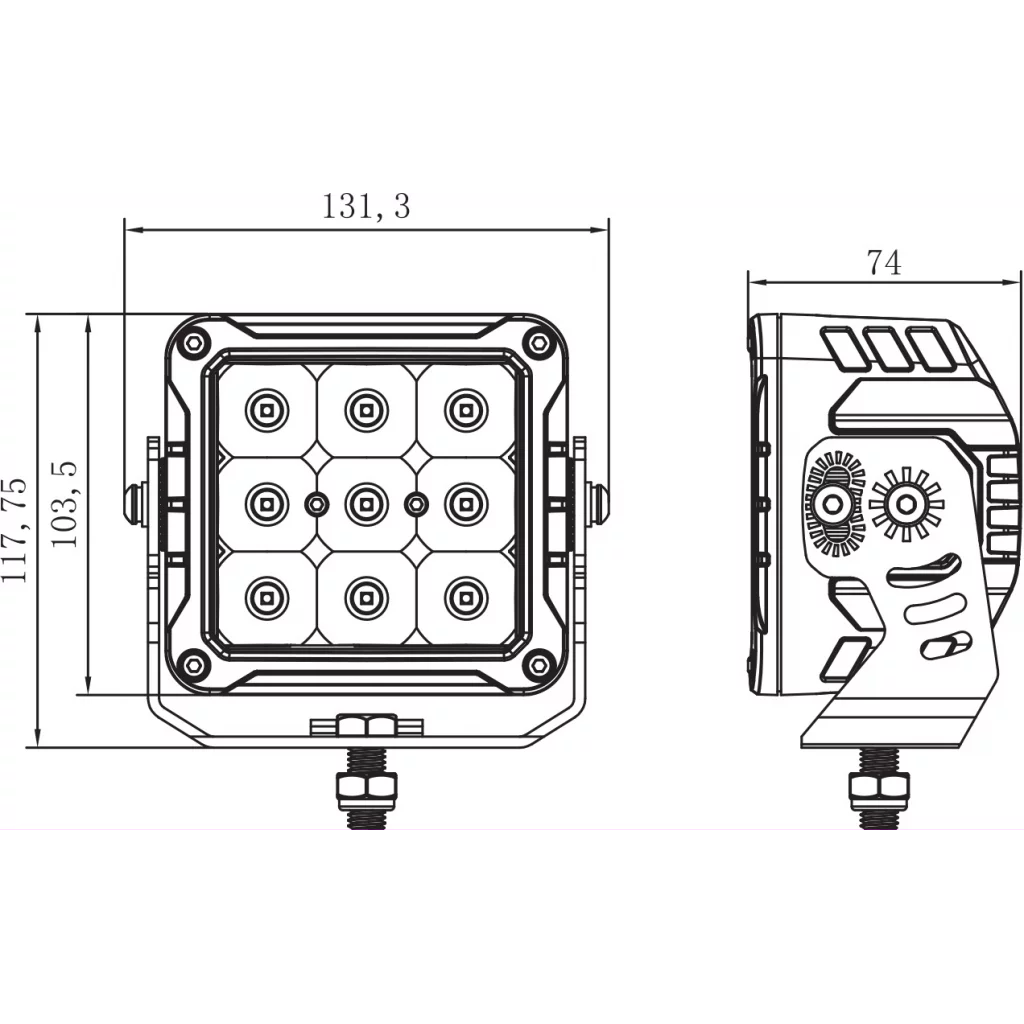 1852 Arbeidslys Flom LED 45W