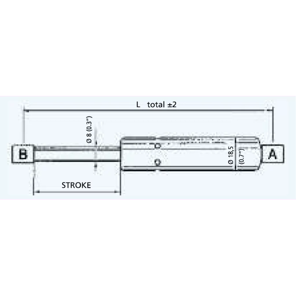 Ultraflex Gassdemper Sort 95-20