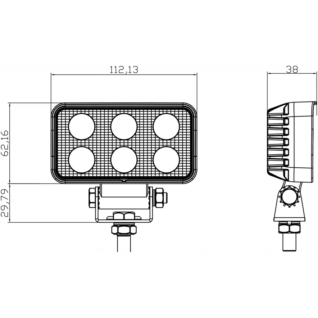 1852 Arbeidslys Spot LED 9W