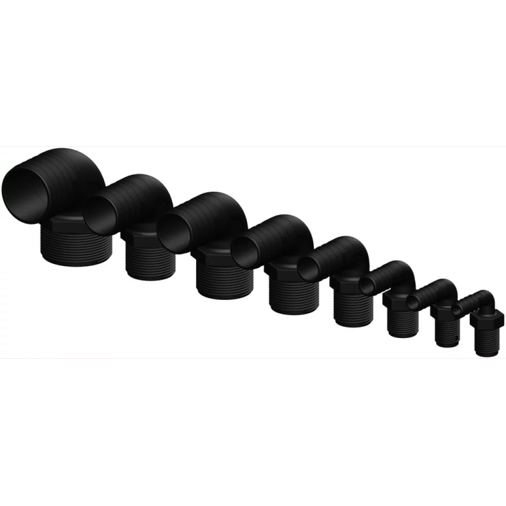 Slangekopling Kompositt  90 grader han 1/2" 13mm slange