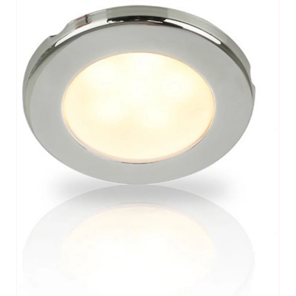 Hella EuroLED 75 12V Rustfri stål ring varm hvit