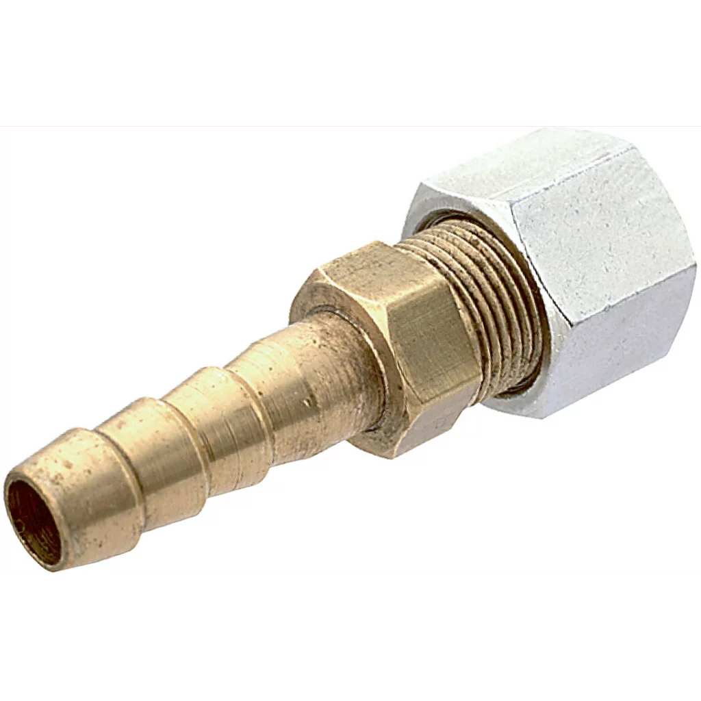 Overgang fra 10 mm slange til 8 mm rør