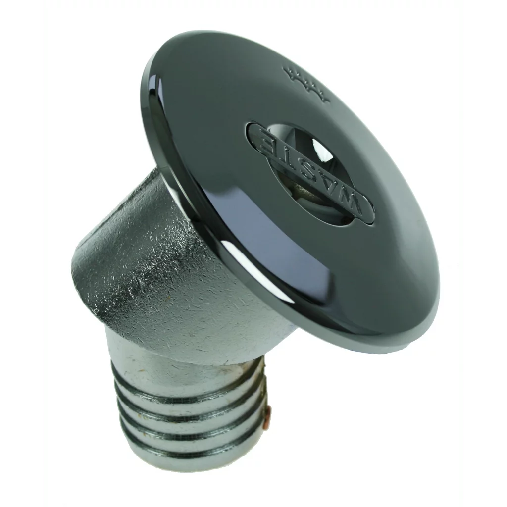 Dekksforskruvning forkrommet 45 grader, 1 1/2" Waste