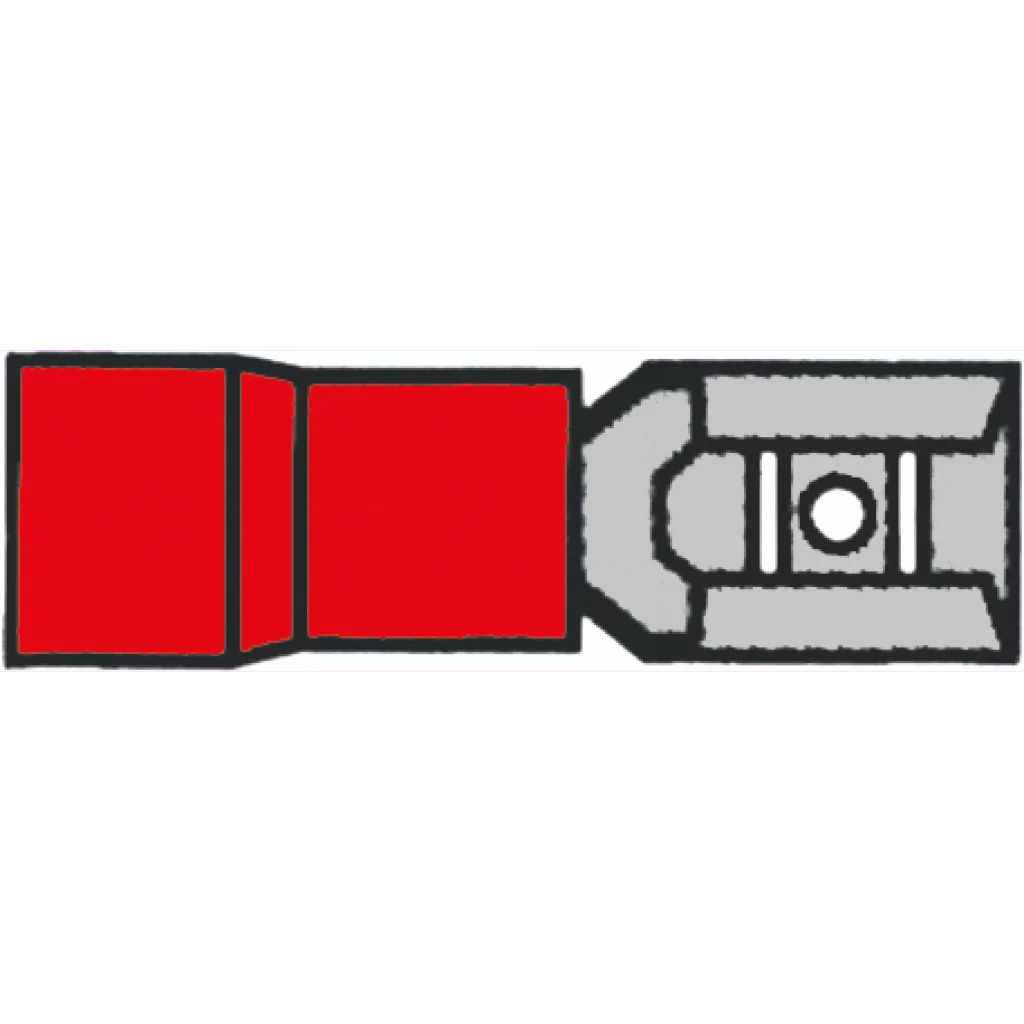 Flatstifthylse std. rød 4,8 x 0,8 mm, 10 stk
