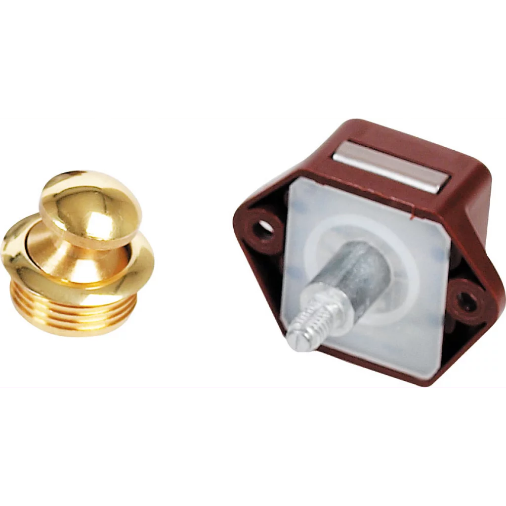 Skaplås komplett brun 16 mm messing