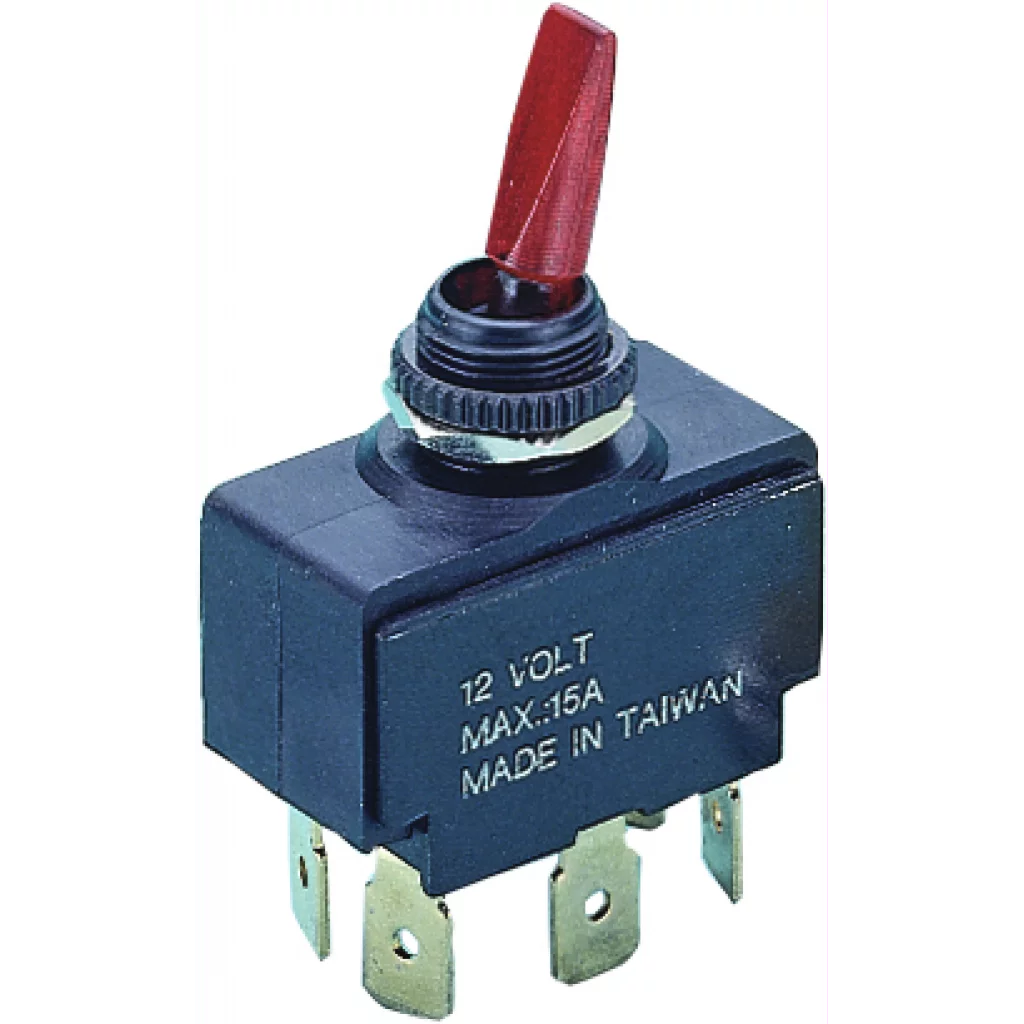 Vippebryter belyst, av/på