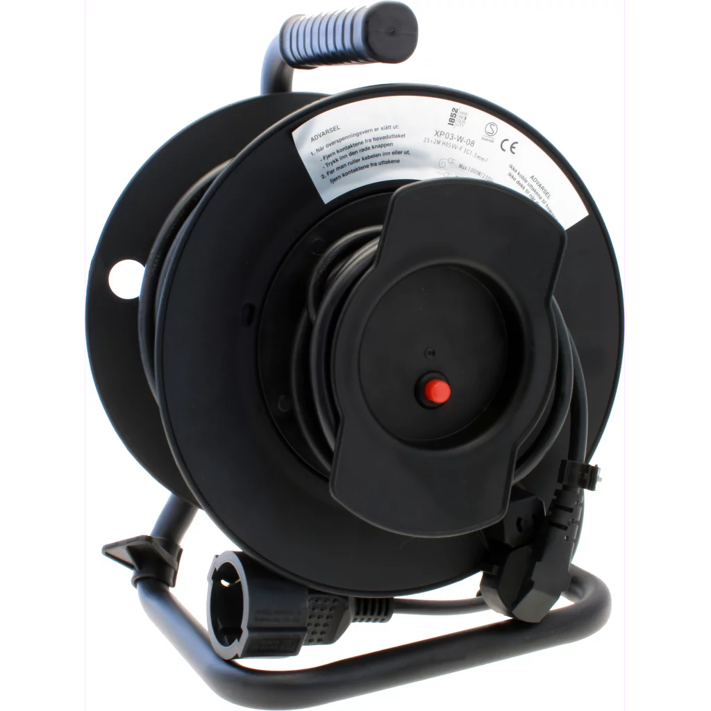 Skjøteledning 25 m med trommel