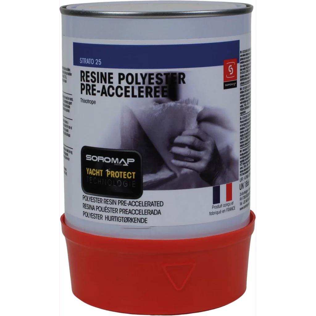 Soromap hurtigherdende resin polyester m/herder 750 g