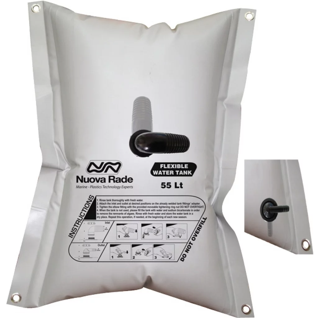 Fleksibel vanntank 120 liter 74x125 cm Grå