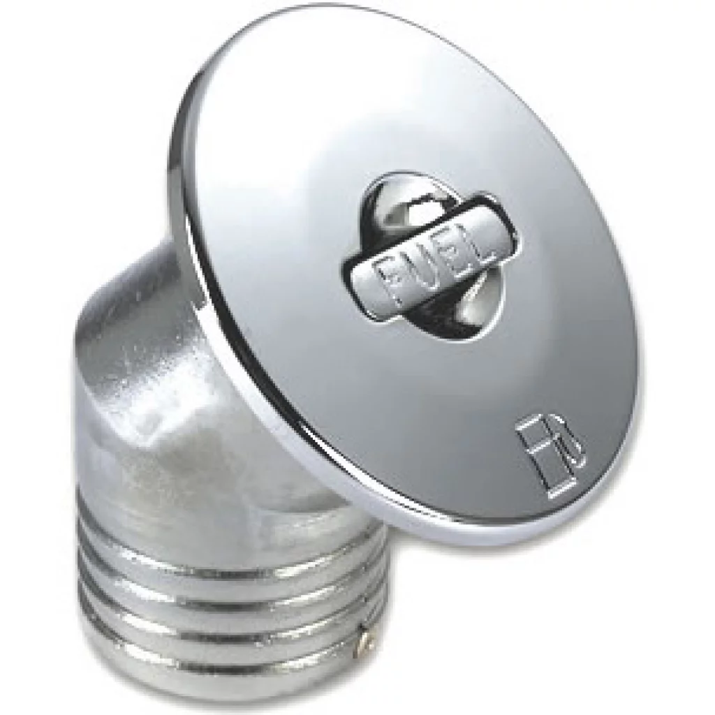 Dekksforskruvning forkrommet 45 grader, 2" Fuel